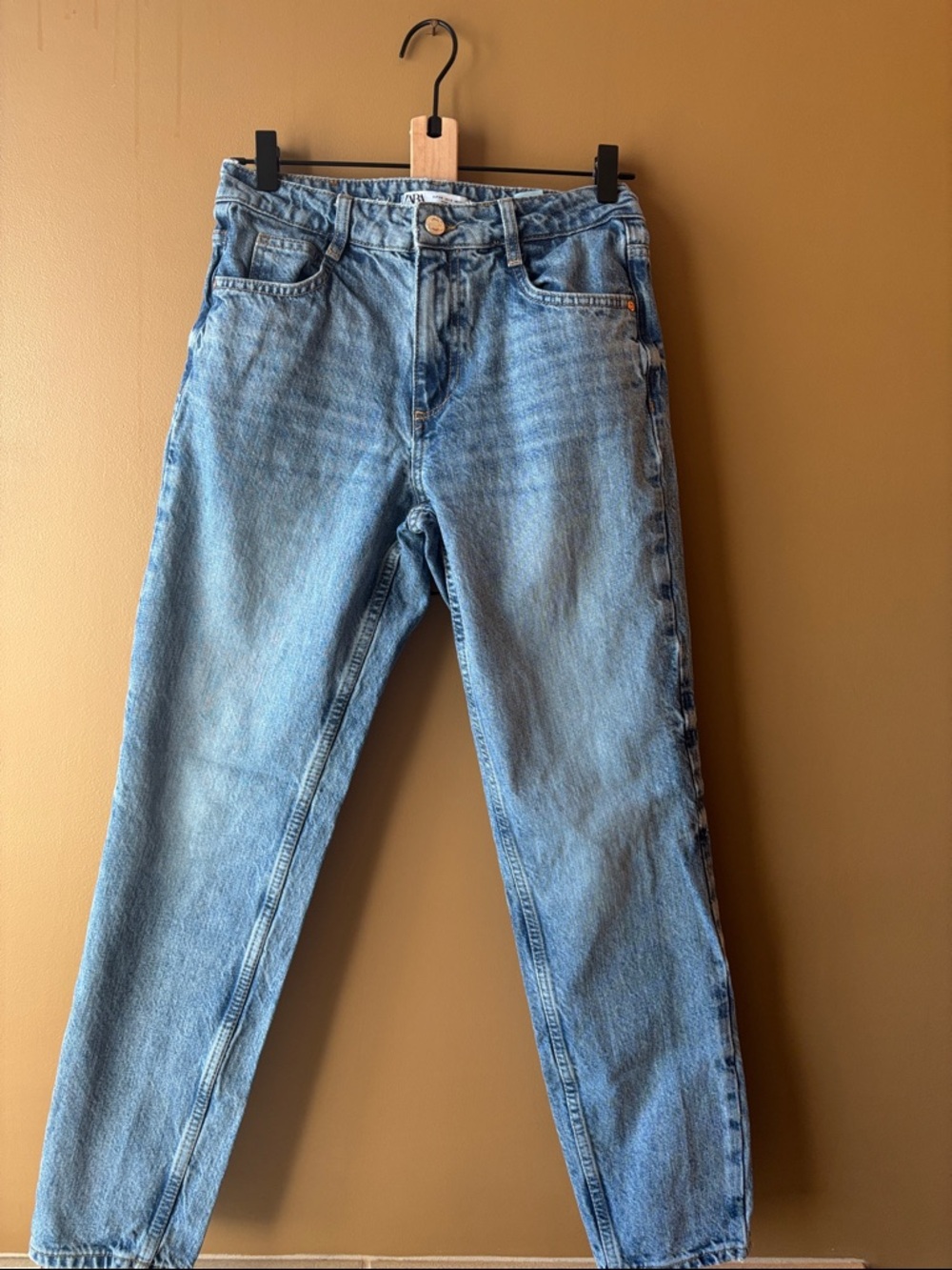 Zara Light Blue High-Waist Denim Jeans